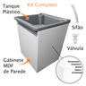 Tanque Lavanderia 26l Gabinete Mdf Suspenso Suporte Torneira de Bancada - 6