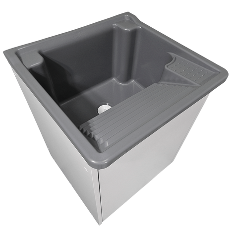 Tanque Lavanderia 26l Gabinete Mdf Suspenso Suporte Torneira de Bancada