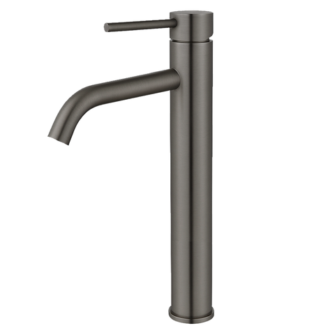 Torneira Misturador Monocomando Água Quente e Fria Bica Alta para Banheiro - Grafite Escovado Dp5202