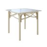 Mesa Katrina Off White Quadrada Tampo de Madeira 90 Cm Asturias - Cor: Branco - 1