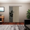 Ver imagem 5 de Porta de Correr Madeira 215x80cm Sobrepor Reversível Melamínico MGM Abertura Direita Marrom