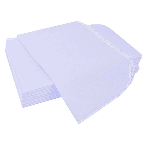 Flanela Branca 28x38 - 6 Unidades