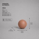 Ver imagem 3 de Esfera Média Decorativa de Cerâmica para Sala e Mesa Mocha Mousse
