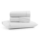 Ver imagem 1 de Jogo Cama Lençol Bali Solteiro Percal 180 Fios 100% Algodão Ponto Palito 3 Peças - Branco