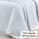 Ver imagem 2 de Colcha Tamanho Super King 400 Fios Egípcio 100% Algodão Branco 3 Peças