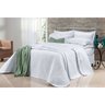 Colcha Tamanho Super King 400 Fios Egípcio 100% Algodão Branco 3 Peças - 3