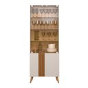 Ver imagem 7 de Cristaleira Capri - 2 Portas de Vidro 3 Prateleiras Off White Matte/Freijó Colibri Decor