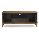 Ver imagem 3 de Rack para TV 65 Polegadas Madeira Maciça 2 Portas 1 Gaveta Rústico 149cm Preto - Apaixone & Decore
