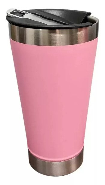 Copo Térmico Rosa 473ml com Tampa Abridor - 2