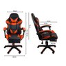 Kit 2 Cadeiras Gamer Stillus Ergonômica com Apoio para Os Pés Vermelho - 6