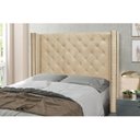 Ver imagem 1 de Cabeceira King 195cm Linho Vicenza Amarelo Dourado