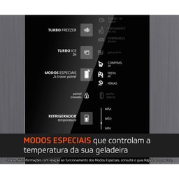 Geladeira Brastemp Frost Free Duplex 462 litros cor Inox* com Painel Eletrônico e Turbo control - BR - 9