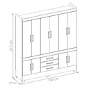 Ver imagem 5 de Guarda Roupa 10 Portas Berlim Amendola