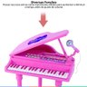 Brinquedo Infantil Instrumento Musical Piano Sinfonia Com Microfone Gravador Com Sons Demo Winfun -  - 4