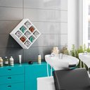 Ver imagem 3 de Kit 02 Nichos Porta Toalhas 09 Lugares 40x40cm Branco