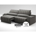 Ver imagem 6 de Sofá com Porta Copos Carregador USB Ret Rec Murano 2,30m Velosuede Cinza - NETSOFAS