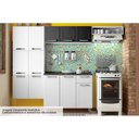Ver imagem 1 de Cozinha Completa Múltipla 4 Peças (2 Armários + 1 Balcão + 1 Paneleiro) C4P79 Branco/Preto - Bertoli