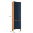 Ver imagem 3 de Paneleiro com 4 Portas Domus Espresso Móveis Azul Nogal/Royal