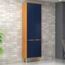 Ver imagem 1 de Paneleiro com 4 Portas Domus Espresso Móveis Azul Nogal/Royal