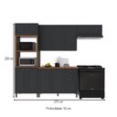 Ver imagem 2 de Cozinha Compacta Bariloche 12 Portas 2 Gavetas com Tampo 100% MDF Chumbo - Indékes