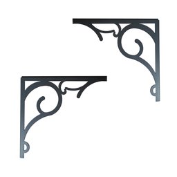 Par Suporte Prateleira Preto Mão Francesa Decor Cantoneira 15cm X 15cm Preto - 1