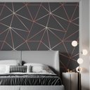 Ver imagem 1 de Kit 9 Rolos Papel de Parede Adesivo Zara Cinza Escuro e Rosê - 3,0m