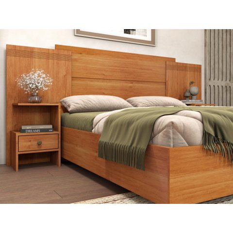 Cabeceira Casal Dacar com Criados Tcil Cinamomo