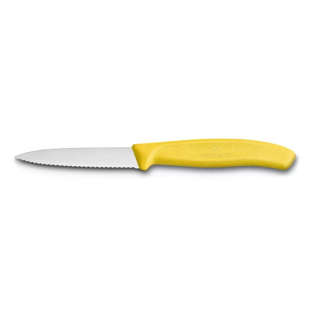 Faca Victorinox Swiss Classic - Lâmina Serrilhada - 8 Cm - Amarela - 6.7636.l118