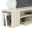 Ver imagem 3 de Rack Ripado Suspenso Luxo para Tv até 80 Polegadas com Nichos e Portas 220 Cm