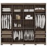 Guarda Roupa Casal 8 Portas 4 Gavetas com Espelho e Pés Master Vip - 3