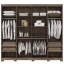 Ver imagem 3 de Guarda Roupa Casal 8 Portas 4 Gavetas com Espelho e Pés Master Vip