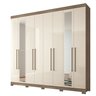 Guarda Roupa Casal 8 Portas 4 Gavetas com Espelho e Pés Master Vip - 4