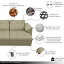 Ver imagem 3 de Sofá Retrátil Elétrico Sala de Estar Nolan Bipartido 297cm Conforto Premium em Couro Fendi G58 - Gra