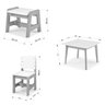 Conjunto Infantil com Mesa 60x60cm 1 Cadeira 1 Banco Pooh Irmãos Hinke - 3