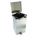 Ver imagem 2 de Lixeira Quadrada Pedal 100l de Aço Inox