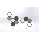 Ver imagem 5 de Nicho Sala Estilo Industrial de Ferro Colméia Parede