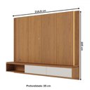 Ver imagem 4 de Painel para Tv até 75 Polegadas Loa 2 Portas Ripado com Led Freijó/off White Matte - Colibri