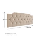 Ver imagem 5 de Cabeceira Painel Casal Capela Estofada Capitonê Dobrável 140cm Fixação na Parede:Areia