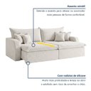 Ver imagem 4 de Sofá Cama 3 Lugares 210cm com Almofadas e Caixa Zero Ilha Bela