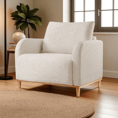 Poltrona para Sala de Estar Madeira Maciça Camila Luxo