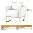 Ver imagem 3 de Poltrona para Sala de Estar Madeira Maciça Camila Luxo