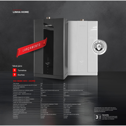 Aquecedor de Água a Gás Komeco Ko 36 Wh Home Branco Digital 36 Litros Bivolt Gás Glp - 4