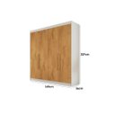 Ver imagem 2 de Guarda Roupa Solteiro 3 Gavetas e 4 Portas Nantes Off White/peroba - Europa