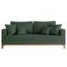 Sofa 3 Lugares Monaco 1,80 M com Almofadas Suede Verde Musgo - 2