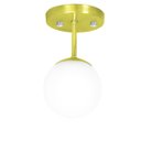 Ver imagem 1 de Lustre Plafon Orby Dourado 23x14 cm