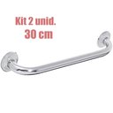 Ver imagem 3 de Kit 8 Alças de Apoio Banheiro Inox Barras 2 unid 30 cm e 6 unid 40 cm Idoso Cadeirante