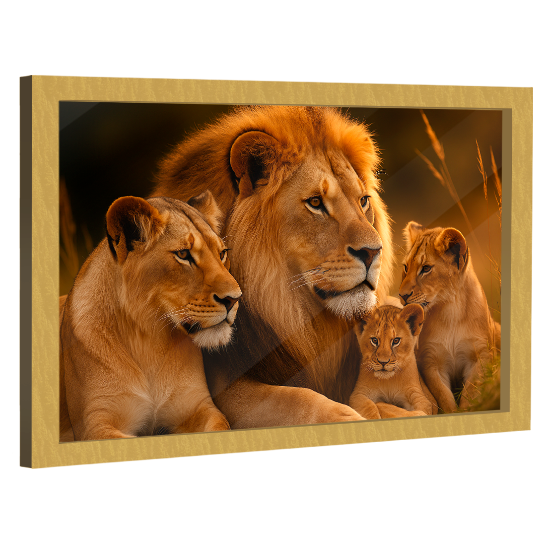 Quadro Decorativo Família Celestial de Leões | MadeiraMadeira