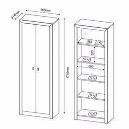 Kit 2 Armários para Escritório 2 Portas ME4105 - 3