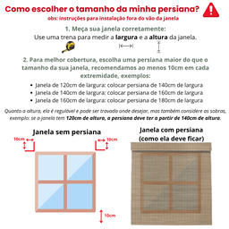 Persiana Romana Bambu Block 160larg X 220alt Natural (2 Peças) - 8