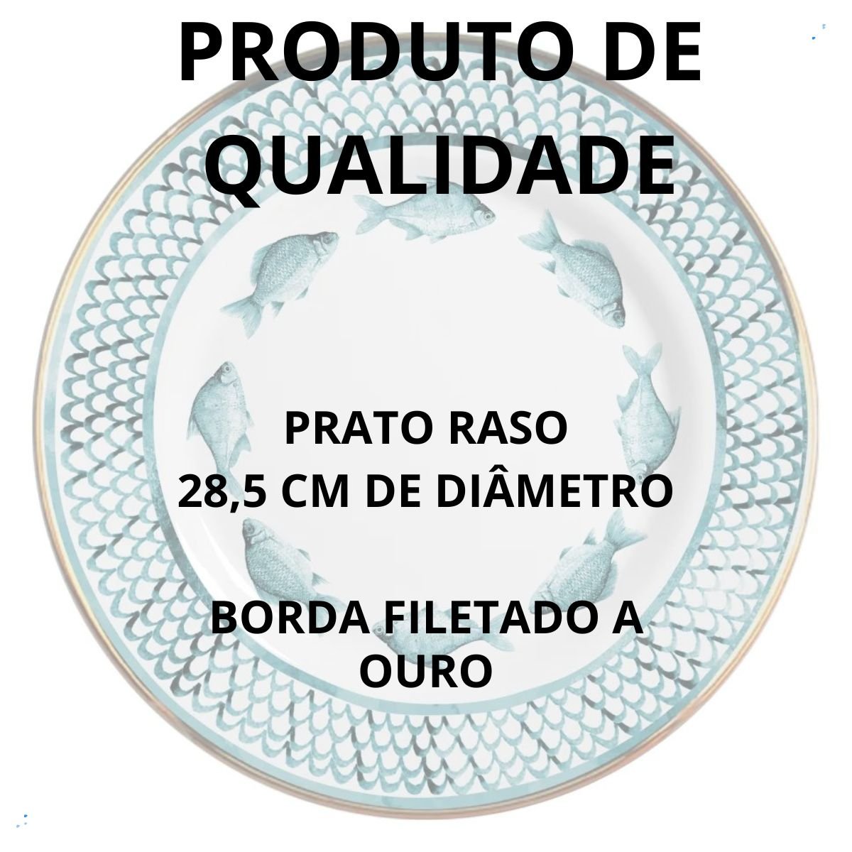 Jogo de Pratos Filetado a Ouro Linha Riviera Alleanza Prato Raso, Prato , Decoração de Páscoa, Mesa  - 6